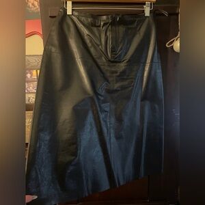 Banana Republic Black Leather Skirt